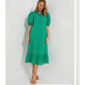 Hyacinth House Green Eyelet Midi Tryall Dress Women’s Size S